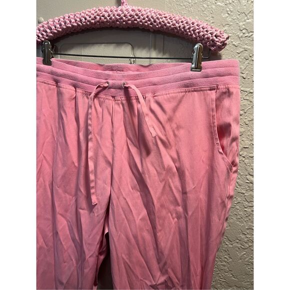 Nu Dimension Stretch Pink Scrub Pants Woman’s Size Large FLAWED-MARKS-STAINS - Picture 4 of 15